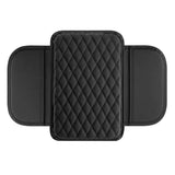 PU Leather Car Center Console Cover with 2 Storage Pocket Car Arm Rest Cover Car Interior Accessories Black