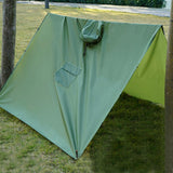 3-in-1 Hooded Rain Poncho for Adult with Pocket, Waterproof Lightweight Army Green