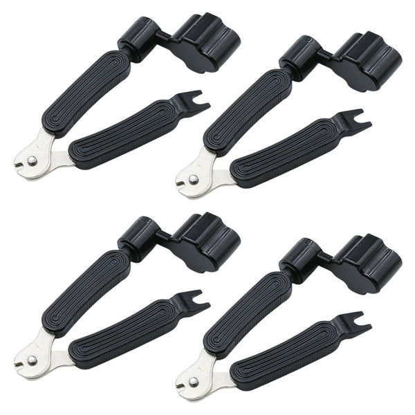 4Pcs Guitar String Replace Tool 3-In-1 Guitar Bridge Pin Remover Puller Guitar String Cutter and Winder Tool Orange
