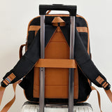 26L Expandable Commuter Backpack Water Resistant Laptop Bag with USB Charging Port Black