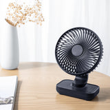 4-Speed Air Circulator Desk Fan Rechargeable Quiet Table Fan for Home Office Dorm Dark Blue