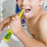 Cartoon Electric Toothbrush Rechargeable Speed Control Toothbrush with 6 Replacement Heads Yellow