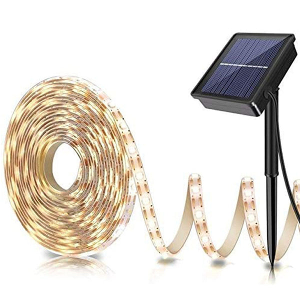 5 Meter Solar LED Strip Lights for Garden Steps Stairs Pool and Pergola Decoration Warm White