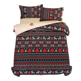 Christmas Pattern Bedding Set Xmas Style Duvet Cover Pillowcase  Home Decor Style 3