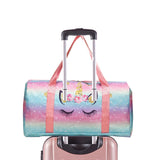 Kids Travel Duffle Bag Water Resistant Carry On Weekender Bag with Wet Pocket for Gym Sport Dance Style 1