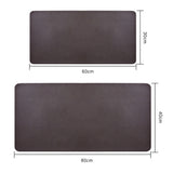 PU Leather Desk Mat Protector Non-Slip Mouse Mat Water Resistant Desk Blotter Pad for Office and Home Brown