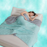 Double-Sided Cooling Blanket Summer Cool Touch Quilt Air Conditioner Blanket Green