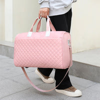 Women Large Travel Duffle Bag Carry-on Overnight Bag Weekend Travel Tote Bag Yoga Gym Bag Pink
