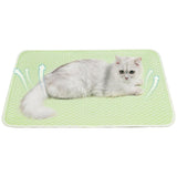 Pet Cooling Mat Dog Cat Breathable Summer Cooling Pad  Light Green