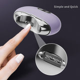 Electric Nail Clipper with LCD Display 3-Speed Adjustable Nail Trimmer USB Rechargeable Nail Grooming Tool Purple