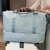 2Pcs Travel Bag Set Duffel Bag with Toiletry Bag Turquoise