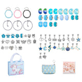 DIY Kids Bracelet Making Kit with Charms & Beads Jewelry Craft Set for Girls’ Gifts Blue