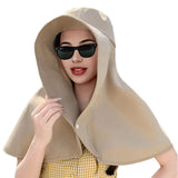 Sun Hats Wide Brim Fishing Hat UV Protection Bucket Hats Khaki