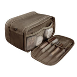 Travel Toiletry Bag Makeup Organizer with Handle Water Resistant Cosmetic Bag Camel