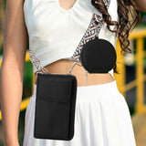 PU Leather Cell Phone Purse Women Small Crossbody Bags Cellphone Wallet Black