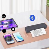 Bluetooth Wireless Thermal Printer Portable A4 Paper Inkless Printer for Home Office School Blackish Blue
