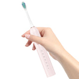 6-Mode Electric Toothbrush with 10 Brush Heads Rechargeable  Toothbrush Set for Home Travel Pink