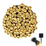 Garden Decoration Solar String Lights Outdoor with 8 Modes Warm White