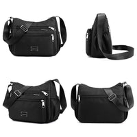 Women Shoulder Handbag Multi-Pocket Crossbody Purse Fashion Satchel Black