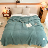 230 x 200cm Soft Faux Fur Sherpa Throw Blanket Large Cozy Blanket for Sofa Bed Green