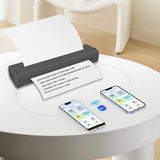 Bluetooth Wireless Thermal Printer Portable A4 Paper Inkless Printer for Home Office School Blackish Blue