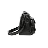 Crossbody Bag for Women Leather Messager Bag Large Capacity Shoulder Bag Black