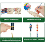 3D Wooden Wind Chime Craft Kit for DIY Wind Chimes Decorative Ornament Nutcracker Style