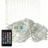 Smart Curtain Lights – 400 LEDs Color-Changing Dynamic DIY Light String with Music Sync Style 1