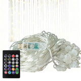 Smart Curtain Lights – 400 LEDs Color-Changing Dynamic DIY Light String with Music Sync Style 1