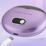 Electric Nail Clipper with LCD Display 3-Speed Adjustable Nail Trimmer USB Rechargeable Nail Grooming Tool Purple