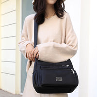 Women Shoulder Handbag Multi-Pocket Crossbody Purse Fashion Satchel Black