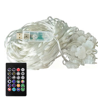 Smart Curtain Lights – 400 LEDs Color-Changing Dynamic DIY Light String with Music Sync Style 3