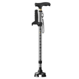 Elder Folding Walking Stick Walking Cane Height Adjustable LED Light