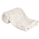Cozy Fleece Blanket Heart Checkered Blanket for Sleeping Napping White