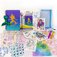 Mermaid DIY Journal Kit for Girls Scrapbooking and Diary Supplies Stickers Set