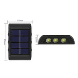 6 LED Solar Wall Light – Waterproof Outdoor Fence Light with Convex Lens White Light