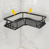 2PCS Carbon Steel Corner Caddy Adhesive Shower Shelf for Bathroom