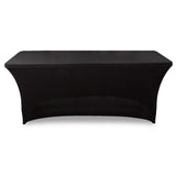Rectangular Spandex Stretch Tablecloth for Wedding Party Black