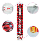 Festive Merry Christmas Door Banner with Hanging Rope Decoration