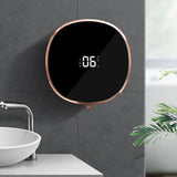 3-Speed Automatic Soap Dispenser Digital Display 280ml Foam Pump Drill-Free Wall Mount Foam Machine Black