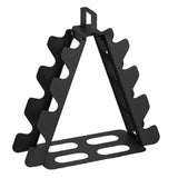 Black Metal 4 Tier A-Frame Dumbbell Rack Multi-Slot Weight Stand