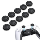 10 PCS TPU Thumb Grip Caps for PS4 and PS5 Controller Joysticks Black