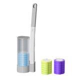 Toilet Brush Set with 18Pcs Replacement Sponge Heads for Toilet Sink Washbasin Grey