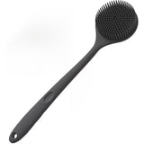 3 Piece Set Silicone Back Scrubber for Shower Body Bath Brush Set with Long Handle