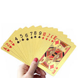 Waterproof Playing Cards Set Plastic Deck of Cards Poker Game Set for  Party Camping Travel On-the-Go Gold