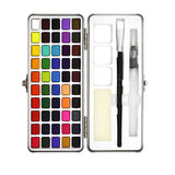 50 Colors Watercolor Paint Set with Brushes for Artists and Hobbyists