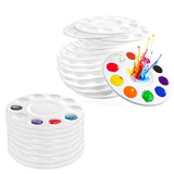 12PCS 10 Well Plastic Paint Palette for Acrylic Watercolor Art Painting Supplies