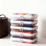 4PCS Large Clear Hard Shell Zipper Case Makeup Organizer & Toy Storage Bag for Travel Toiletries
