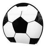 20PCS Soccer and American Football Resealable Candy Bags with Handles White