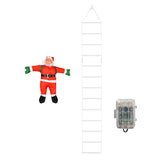 Christmas Decorative Ladder Lights with Santa Claus Xmas Party Decorations for Indoor Outdoor Warm